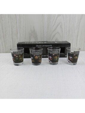 A&E Duck Dynasty Shot Glasses Set Of 4 Phil Willie Jase Si Robertson TV show